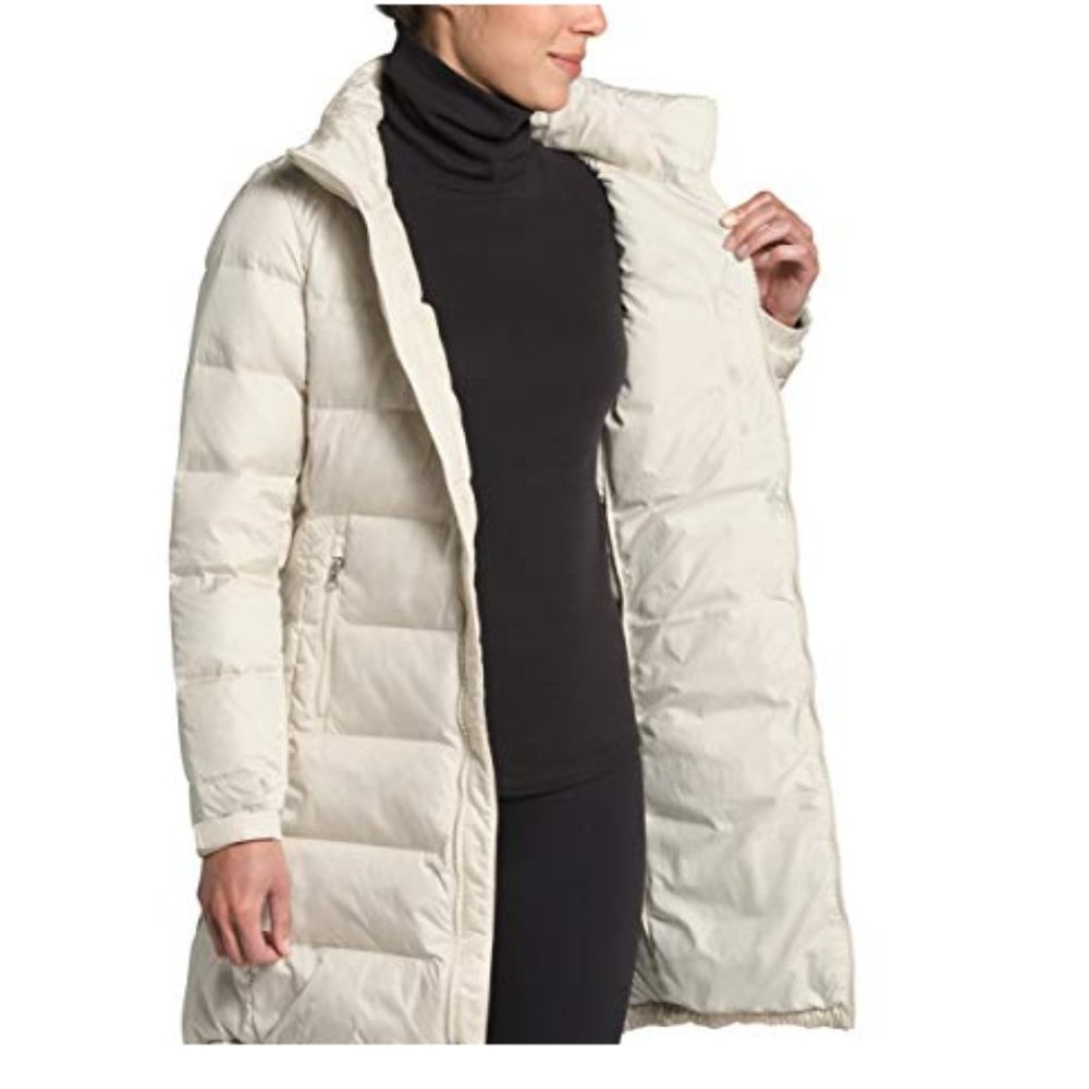 The North Face Women's Long Winter Coat, Vintage White, Size Medium